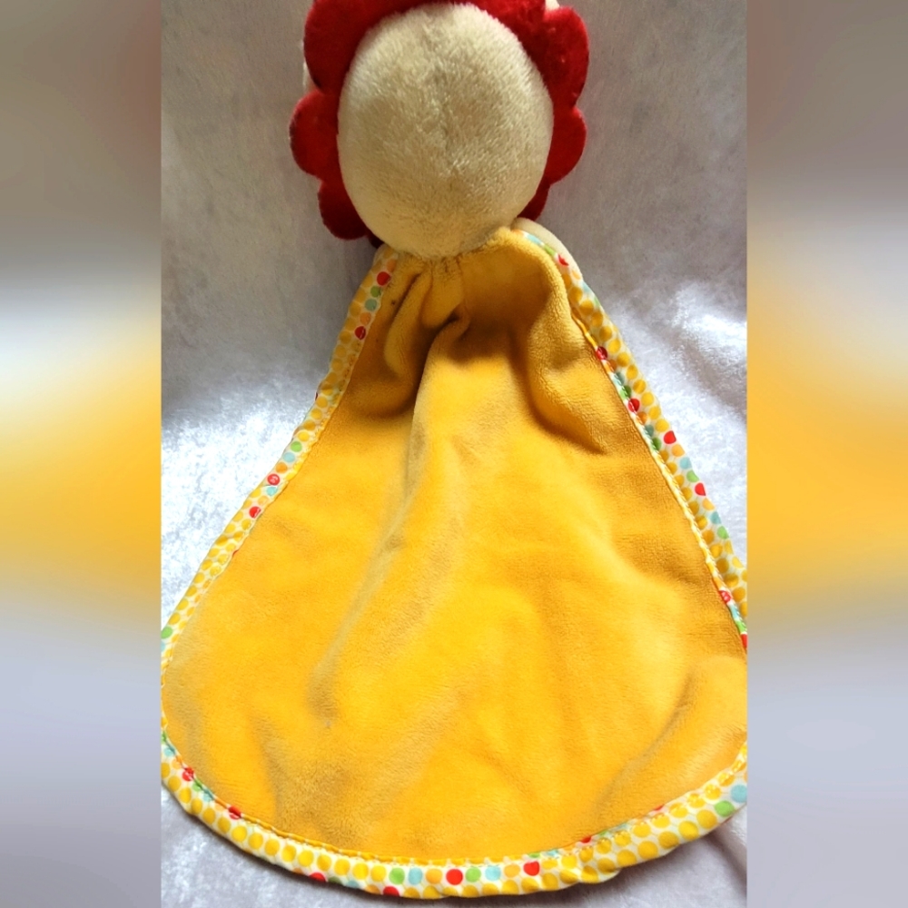Fisher Price Lion Lovey Baby Rattle & Security Blanket Yellow Plush 2015 - Picture 3 of 6